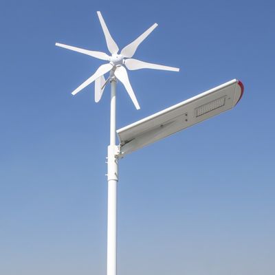Shenzhen solar wind hybrid system 80W all in one street light solar and wind power light