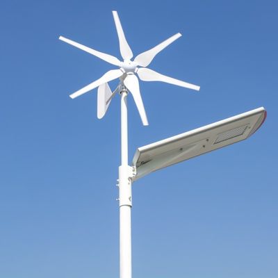 Shenzhen solar wind hybrid system 80W all in one street light solar and wind power light